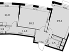 2-к. квартира, 68&nbsp;м²