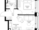 1-к. квартира, 33&nbsp;м²
