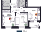 2-к. квартира, 49&nbsp;м²