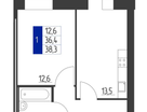 1-к. квартира, 38,3&nbsp;м²