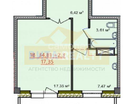 1-к. квартира, 37&nbsp;м²