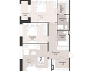 2-к. квартира, 79&nbsp;м²