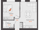 2-к. квартира, 42 м²
