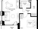 1-к. квартира, 42 м²