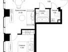 1-к. квартира, 44 м²