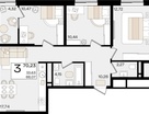 3-к. квартира, 70&nbsp;м²