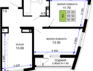 2-к. квартира, 50,9&nbsp;м²