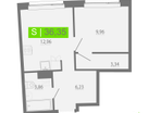 Студия, 36&nbsp;м²