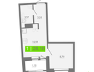 1-к. квартира, 28&nbsp;м²