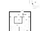 1-к. квартира, 40&nbsp;м²