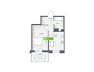 1-к. квартира, 34&nbsp;м²