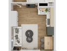 Студия, 24,4&nbsp;м²