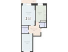 2-к. квартира, 68&nbsp;м²