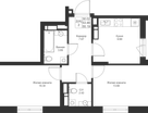 2-к. квартира, 55&nbsp;м²