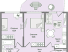 2-к. квартира, 55&nbsp;м²