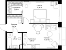 1-к. квартира, 48 м²