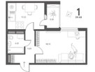 1-к. квартира, 39,5&nbsp;м²