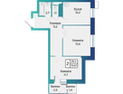 2-к. квартира, 51,6&nbsp;м²