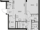 3-к. квартира, 85 м²