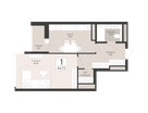 1-к. квартира, 44 м²
