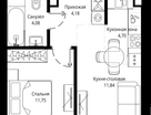1-к. квартира, 36&nbsp;м²