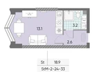 Студия, 18&nbsp;м²