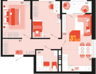 Студия, 62&nbsp;м²