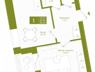 1-к. квартира, 44,5 м²