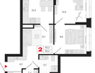 2-к. квартира, 55&nbsp;м²