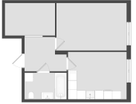 1-к. квартира, 43,5 м²
