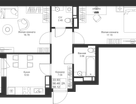 2-к. квартира, 57&nbsp;м²