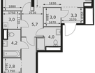 3-к. квартира, 82&nbsp;м²