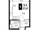 Студия, 21&nbsp;м²