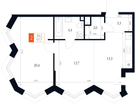 2-к. квартира, 57 м²