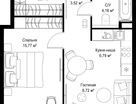 1-к. квартира, 47&nbsp;м²