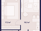 1-к. квартира, 49 м²