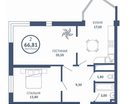 2-к. квартира, 70&nbsp;м²
