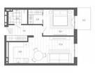 2-к. квартира, 52,6&nbsp;м²