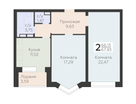 2-к. квартира, 67&nbsp;м²