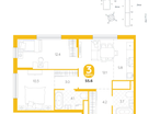 2-к. квартира, 55&nbsp;м²