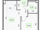 1-к. квартира, 38&nbsp;м²
