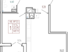 1-к. квартира, 45,3&nbsp;м²