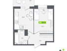 1-к. квартира, 34&nbsp;м²