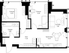 3-к. квартира, 68 м²