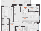 3-к. квартира, 80 м²