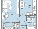 1-к. квартира, 34&nbsp;м²