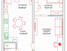 2-к. квартира, 82&nbsp;м²