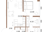 1-к. квартира, 56&nbsp;м²
