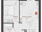 2-к. квартира, 43&nbsp;м²