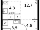 Студия, 25&nbsp;м²